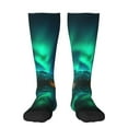 thumbnail image 1 of Fotbe Northern Lights print Women's Men's Novelty Crew Socks Cotton Socks Knee High Socks for Walking,Running,Nurses,Pregnancy, 1 of 8