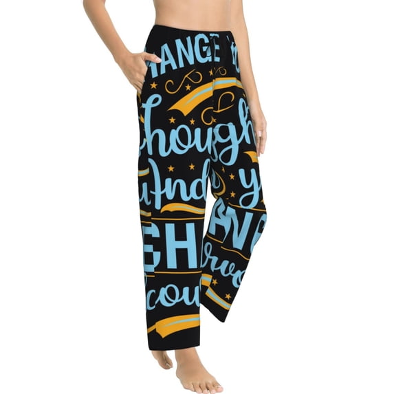 Fotbe Not All Those Who Wander Are Lost 2 Women's Pajama Pants,Sleepwear Pants,Pj Bottoms Drawstring And Pockets-XX-Large