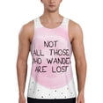 thumbnail image 1 of Fotbe Not All Those Who Wander Are Lost Pattern Men's Quick Dry Workout Tank Top Gym Muscle Tee Fitness Bodybuilding Sleeveless T Shirt Breathable Workout Shirt-XX-Large, 1 of 9