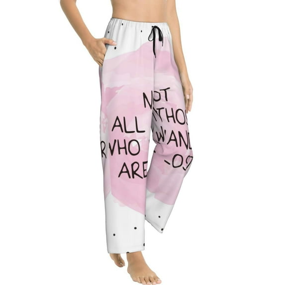 Fotbe Not All Those Who Wander Are Lost Women's Pajama Pants,Sleepwear Pants,Pj Bottoms Drawstring And Pockets-Large