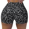 thumbnail image 1 of Fotbe Numbers Seamless Shorts, Womens Workout Shorts High Waist Stretch Booty Short for Gym/Yoga/Running/Biking-Medium, 1 of 9
