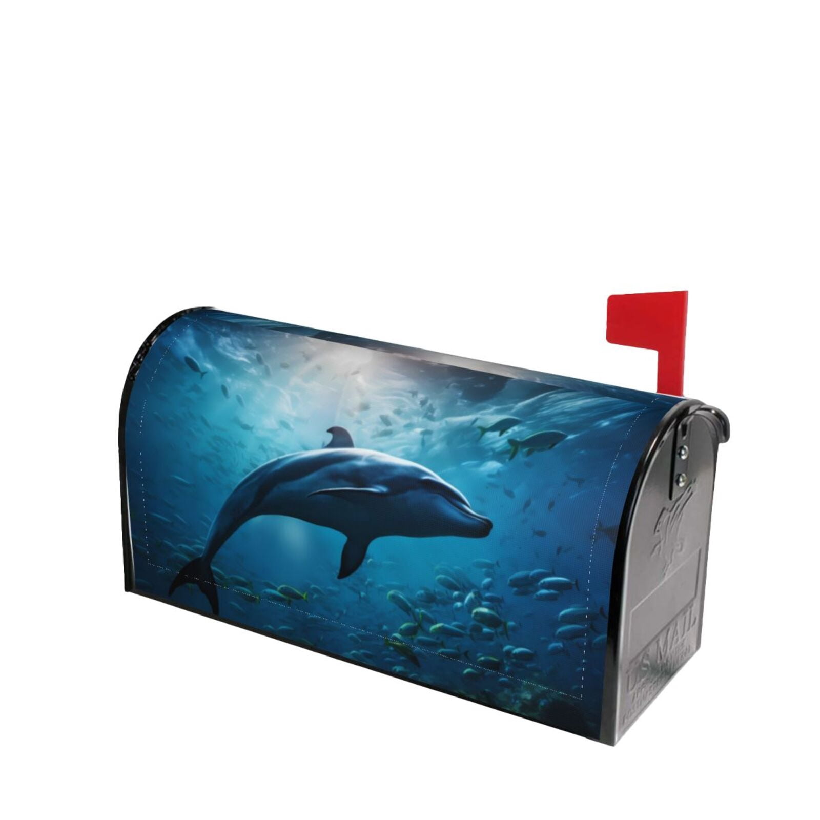 Fotbe Ocean Dolphin Fish School Mailbox Covers Post Letter Box Cover ...