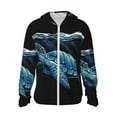 thumbnail image 1 of Fotbe Ocean Turtle Men's Women's UPF 50+ Sun Protection Jacket Hooded Cooling Shirt with Pockets Hiking Outdoor Performance-3X-Large, 1 of 9