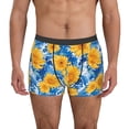 thumbnail image 1 of Fotbe Ocean Wave Sunflower Men’s Total Support Pouch Boxer Briefs, X-Temp Cooling, Moisture-Wicking Underwear, Regular, Long-leg and Trunk-Small, 1 of 6