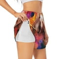 thumbnail image 1 of Fotbe Oil Paintings of Elephants Womens High Waist Running Shorts Athletic Workout Quick Dry Shorts for Women with Pockets Gym Yoga Summer Shorts-XX-Large, 1 of 9