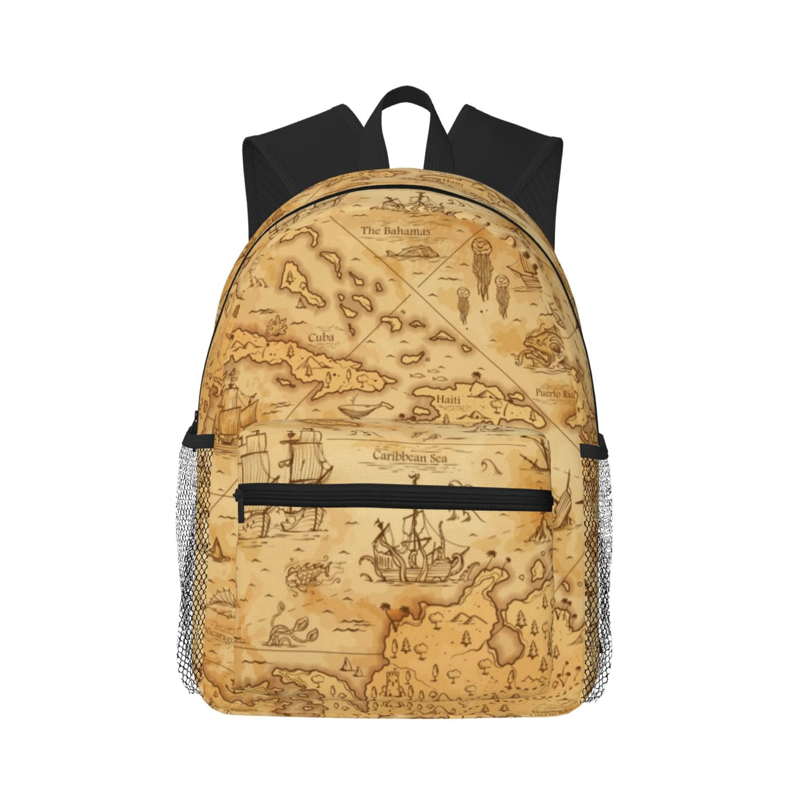 Fotbe Old Vintage Map Of Sea Lightweight Casual Laptop Backpack for Men ...