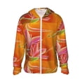thumbnail image 1 of Fotbe Orange Flower Psychedelic Men's Women's UPF 50+ Sun Protection Jacket Hooded Cooling Shirt with Pockets Hiking Outdoor Performance-3X-Large, 1 of 9