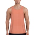 thumbnail image 1 of Fotbe Orange Gingham Pattern Men's Quick Dry Workout Tank Top Gym Muscle Tee Fitness Bodybuilding Sleeveless T Shirt Breathable Workout Shirt-Large, 1 of 9