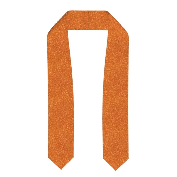 Fotbe Orange Glitter Printed Class of 2024 Graduation Stole
