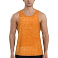 thumbnail image 1 of Fotbe Orange Glitter2 Pattern Men's Quick Dry Workout Tank Top Gym Muscle Tee Fitness Bodybuilding Sleeveless T Shirt Breathable Workout Shirt-Medium, 1 of 9