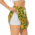 thumbnail image 1 of Fotbe Orange Lemon Womens High Waist Running Shorts Athletic Workout Quick Dry Shorts for Women with Pockets Gym Yoga Summer Shorts-XX-Large, 1 of 9