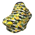 thumbnail image 1 of Fotbe Orange and Lemon Pattern Car Seat Covers for Babies, Nursing Breastfeeding Cover Infant Carseat Canopy, Soft Stretchy Carrier Cover, 1 of 9