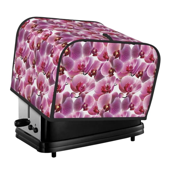 Fotbe Orchids Flowers for Four Slice Toaster Cover, Fingerprint Protector, Super Soft Appliance Cover And Dust Cover,Bread Dust Cover & Fingerprint Protection