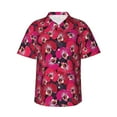 thumbnail image 1 of Fotbe Orchids Flowers Hawaiian Shirt for Men Unisex Summer Beach Casual Short Sleeve Cotton Linen Button Down Shirts-XX-Large, 1 of 9