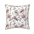 thumbnail image 1 of Fotbe Orchids Flowers Pattern Velvet Decorative Throw Pillow Covers with Elegant Piping, Soft Plush Cushion Cover for Sofa, Bed, Car, Office-20"x20", 1 of 8