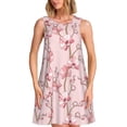 thumbnail image 1 of Fotbe Orchids Flowers Pattern Women’s Summer Tank Midi Dress – Sleeveless A-Line Dress, Floral T-Shirt Dress, Casual Flowing Beach Sundress, 1 of 7