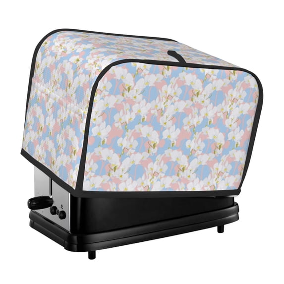 Fotbe Orchids Flowers for Two Slice Toaster Cover, Fingerprint Protector, Super Soft Appliance Cover And Dust Cover,Bread Dust Cover & Fingerprint Protection