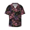 thumbnail image 1 of Fotbe Orchids Flowers print Short Sleeve Button Down Shirts for Men Casual Summer Beach Wrinkle Free Shirt-Small, 1 of 7
