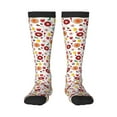 thumbnail image 1 of Fotbe Oriental Cuisine print Women's Men's Novelty Crew Socks Cotton Socks Knee High Socks for Walking,Running,Nurses,Pregnancy, 1 of 8