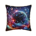 thumbnail image 1 of Fotbe Outer Space Floating Numbers And Letters Pattern Velvet Decorative Throw Pillow Covers with Elegant Piping, Soft Plush Cushion Cover for Sofa, Bed, Car, Office-20"x20", 1 of 8