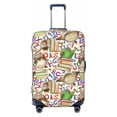 thumbnail image 1 of Fotbe Owl Back To School Luggage Cover Protector,Suitcase Protector,Scratch and Dirt Resistant,Fits 18-32 Inch Luggage-Large, 1 of 9