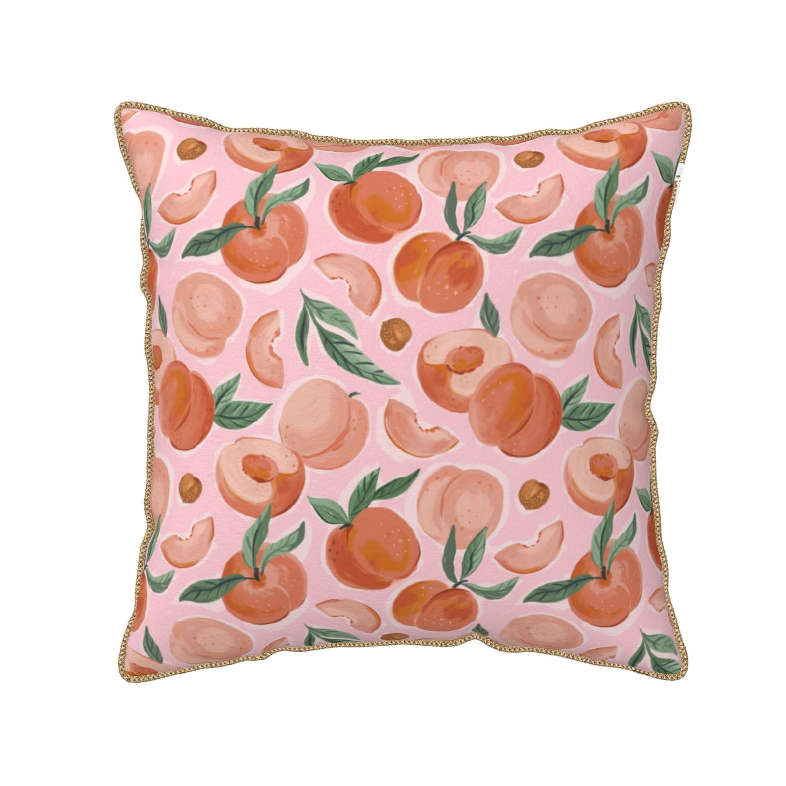 Fotbe Painting Peach Pattern Velvet Decorative Throw Pillow Covers with ...