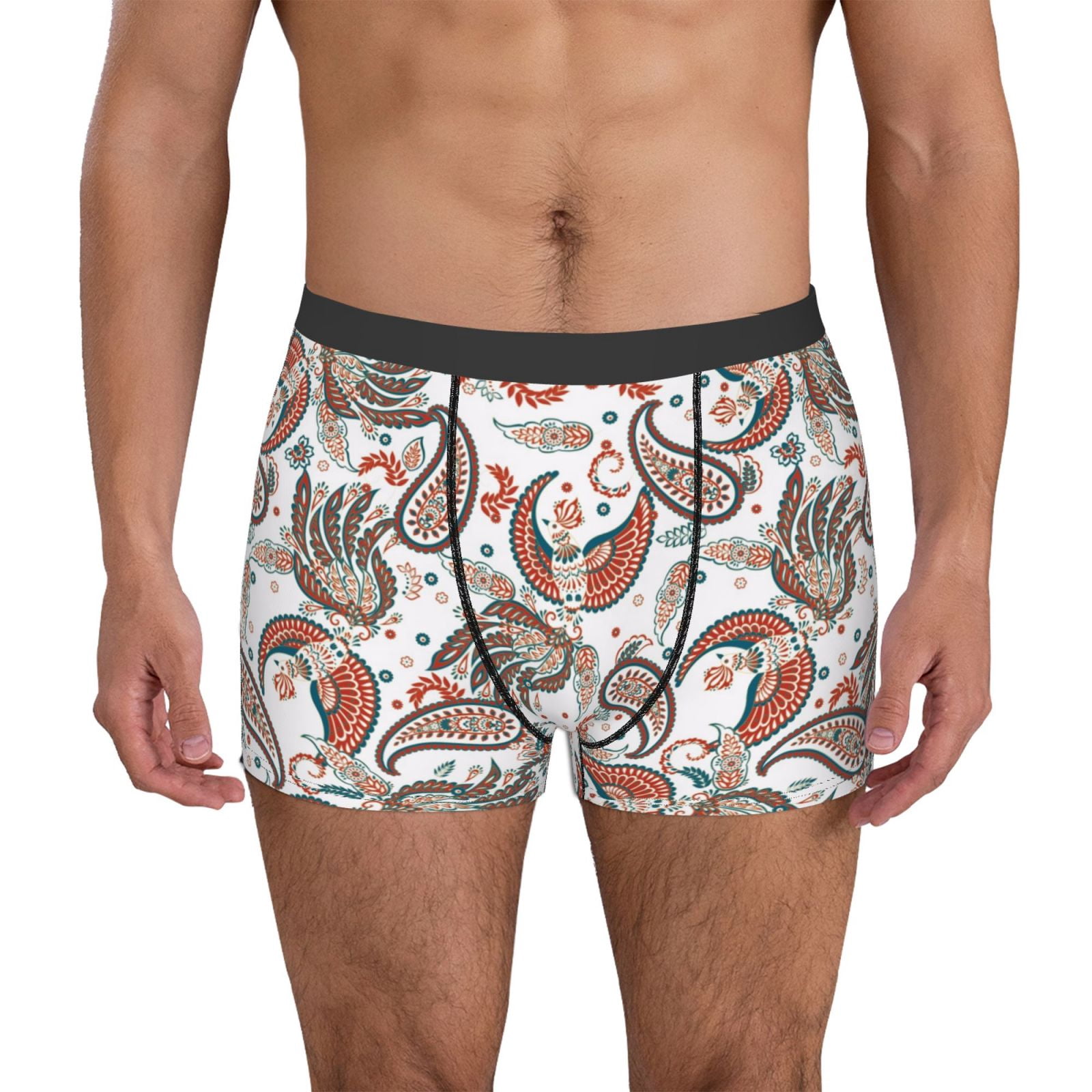 Boxer Pouch Types Fotbe Paisley Floral Men’s Total Support Pouch Boxer Briefs, X-Temp ...