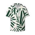 thumbnail image 1 of Fotbe Palm Branch With Leaves print Short Sleeve Button Down Shirts for Men Casual Summer Beach Wrinkle Free Shirt-X-Large, 1 of 7