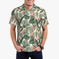 thumbnail image 1 of Fotbe Palm Trees and Tropical Pattern Men’s Golf Polo Shirt – Breathable Performance Golf Shirt with Button-Down Collar-Medium, 1 of 6