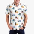 thumbnail image 1 of Fotbe Panda And Rainbow Pattern Men’s Golf Polo Shirt – Breathable Performance Golf Shirt with Button-Down Collar-X-Large, 1 of 6