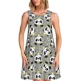 thumbnail image 1 of Fotbe Panda With Crown And Stars Pattern Women’s Summer Tank Midi Dress – Sleeveless A-Line Dress, Floral T-Shirt Dress, Casual Flowing Beach Sundress, 1 of 7