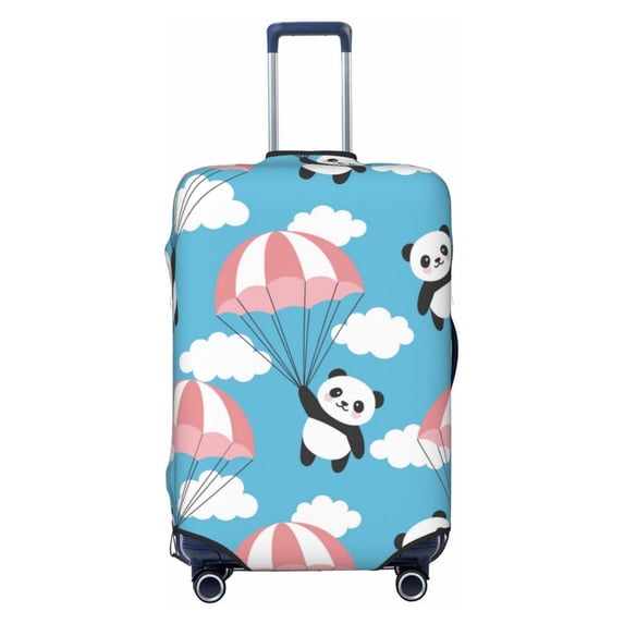 Fotbe Panda Flying in the Sky Luggage Cover Protector,Suitcase Protector,Scratch and Dirt Resistant,Fits 18-32 Inch Luggage-Small