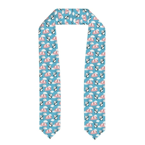 Fotbe Panda Flying in the Sky Printed Class of 2024 Graduation Stole