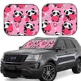 thumbnail image 1 of Fotbe Panda Heart Valentine Pink 2-Piece Car Windshield Sun Shade | Sun Blocker for Car Windshield | Foldable Automotive Interior Accessories for Sun Protection-Small, 1 of 7