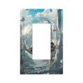 thumbnail image 1 of Fotbe Panda In Futuristic City Print Duplex Receptacle Wall Plate, 1-Gang 5.0" x3.0" Wall Outlet Covers, Dual Outlet Faceplates Covers, Color-matched Screws Included-Style U, 1 of 6