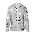 thumbnail image 1 of Fotbe Pandas Men's Women's UPF 50+ Sun Protection Jacket Hooded Cooling Shirt with Pockets Hiking Outdoor Performance-Small, 1 of 9