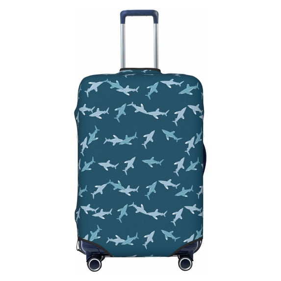 Fotbe Party Shark Cute Luggage Cover Protector,Suitcase Protector,Scratch and Dirt Resistant,Fits 18-32 Inch Luggage-X-Large
