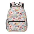 thumbnail image 1 of Fotbe Passport Stamp Pattern Casual Backpack for School, Travel, and Outdoor Activities - Durable, Lightweight, and Comfortable, 1 of 5