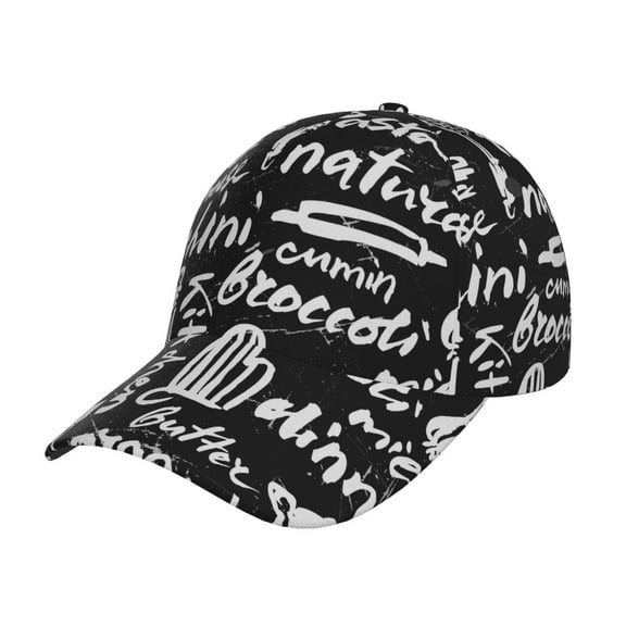 Fotbe Pasta Bacon Baseball Cap, Pasta Bacon Print Dad Hat,Outdoor Hat,Adjustable Sports Cap, Perfect For Activities