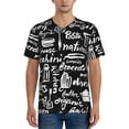 thumbnail image 1 of Fotbe Pasta Bacon Baseball Jersey Shirt for Men and Women, Casual Short Sleeves Button Down T-Shirt-X-Large, 1 of 9