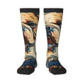 thumbnail image 1 of Fotbe Patriotic Bulldog Welcome print Women's Men's Novelty Crew Socks Cotton Socks Knee High Socks for Walking,Running,Nurses,Pregnancy, 1 of 8