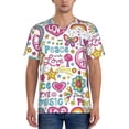 thumbnail image 1 of Fotbe Peace Love and Dove Flower Power Baseball Jersey Shirt for Men and Women, Casual Short Sleeves Button Down T-Shirt-3X-Large, 1 of 9