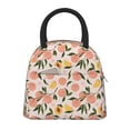 thumbnail image 1 of Fotbe Peach With Leaves1 Pattern Lunch Bag, Insulated Lunch Box, Small Leakproof Cooler Food Lunch Containers Reusable High Capacity Lunch Tote Bags for Work, Travel, Outdoor, 1 of 6