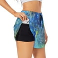 thumbnail image 1 of Fotbe Peacock Womens High Waist Running Shorts Athletic Workout Quick Dry Shorts for Women with Pockets Gym Yoga Summer Shorts-Medium, 1 of 9