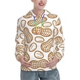 thumbnail image 1 of Fotbe Peanuts7 Pattern Womens Long Sleeve Hoodie, Pullover Hooded Sweatshirt, Kangaroo Pocket Hoodie with Eye-catching Drawstrings-Small, 1 of 7