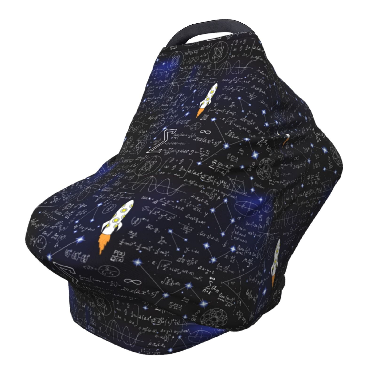Fotbe Physical Formulas Pattern Car Seat Covers for Babies, Nursing Breastfeeding Cover Infant Carseat Canopy, Soft Stretchy Carrier Cover
