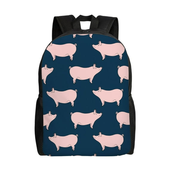 Fotbe Pig 1 Travel Laptop Backpack, Business Slim Sturdy Laptops Backpack, Water Resistant College School Computer Bag Gift for Men & Women Fits 15.6 Inch Notebook