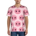 thumbnail image 1 of Fotbe Pig Nose Baseball Jersey Shirt for Men and Women, Casual Short Sleeves Button Down T-Shirt-X-Large, 1 of 9