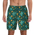 thumbnail image 1 of Fotbe Pineapple And Cactus Men’s Swim Trunks Quick Dry Swim Shorts Board Shorts with Mesh Lining-Small, 1 of 9