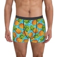 thumbnail image 1 of Fotbe Pineapple Men’s Total Support Pouch Boxer Briefs, X-Temp Cooling, Moisture-Wicking Underwear, Regular, Long-leg and Trunk-Small, 1 of 6